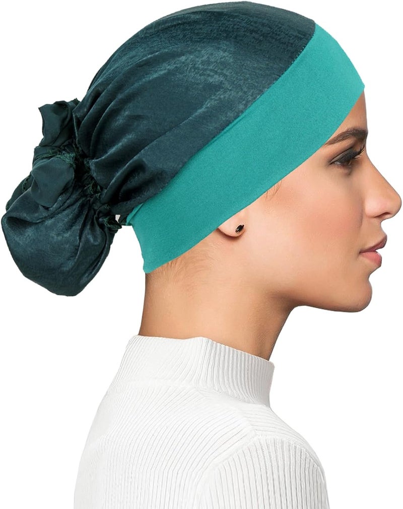 FADACHY Chemo Headwear for Women,Chemo Caps Lightweight for Summer with Head Scarf,Silky Soft Hair Turbans Fashion - Image 1